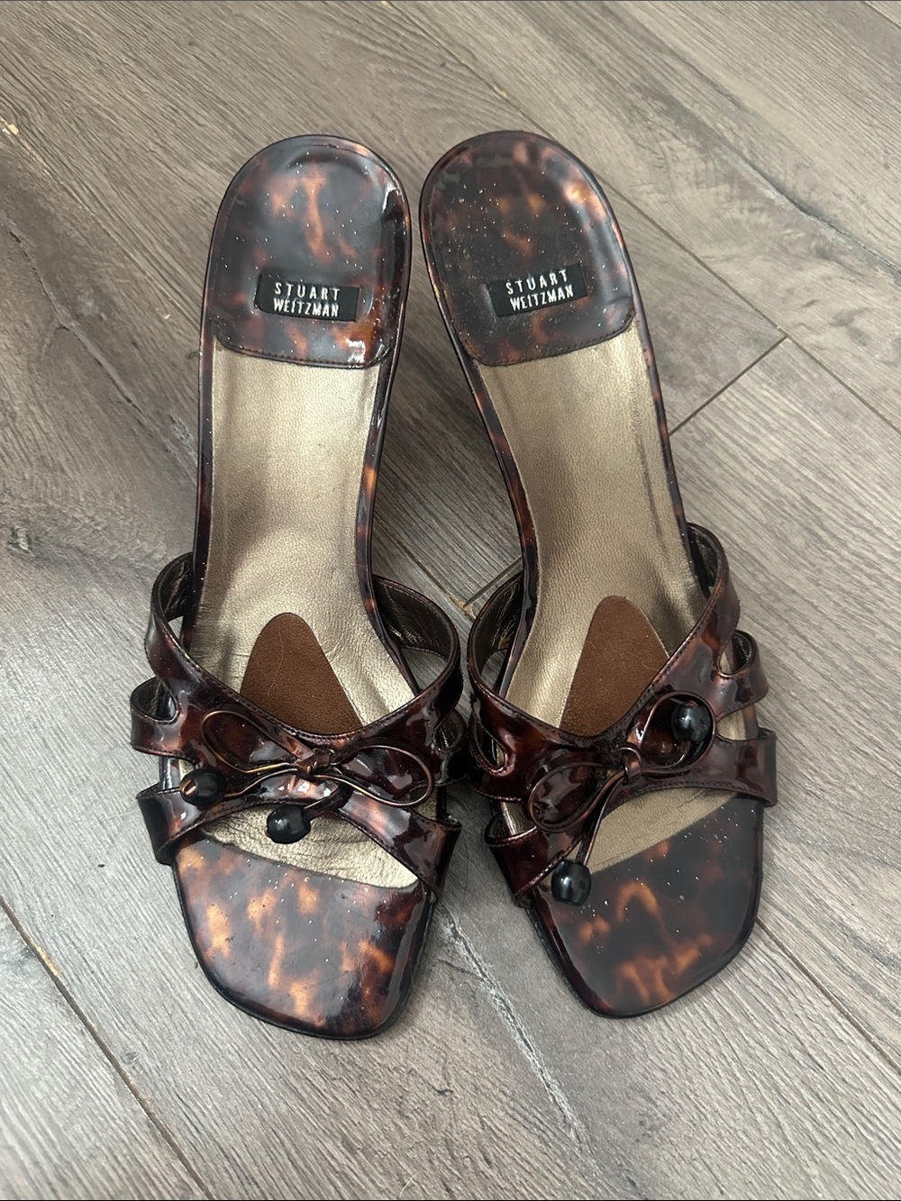 VintageStuart Weitzman Tortoiseshell kitten heels